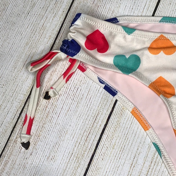 Wildfox Ruched Vintage Hearts Boy Short Bottoms SM - Picture 2 of 6